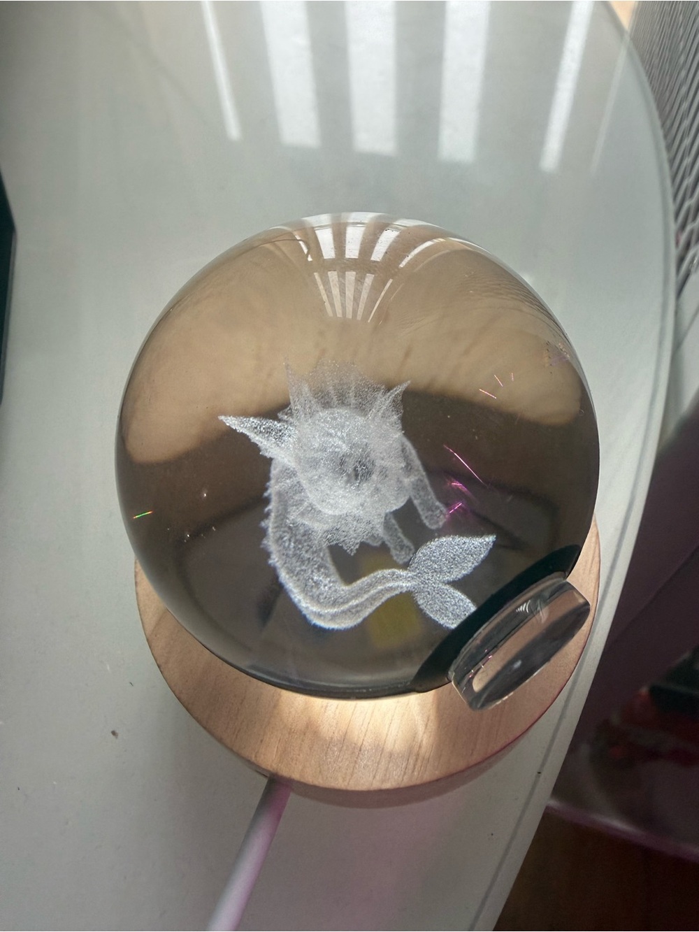 Pokemon Vaporeon 3D Crystal Ball Light